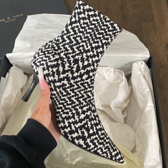 BREA BOOT from rag & bone NEW YORK. Style in BREA BOOT color is BLACK/WHITE. - Picture 5 of 13